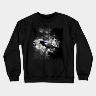 The Lonesome Purple Feathered Bird in the Mist Crewneck Sweatshirt